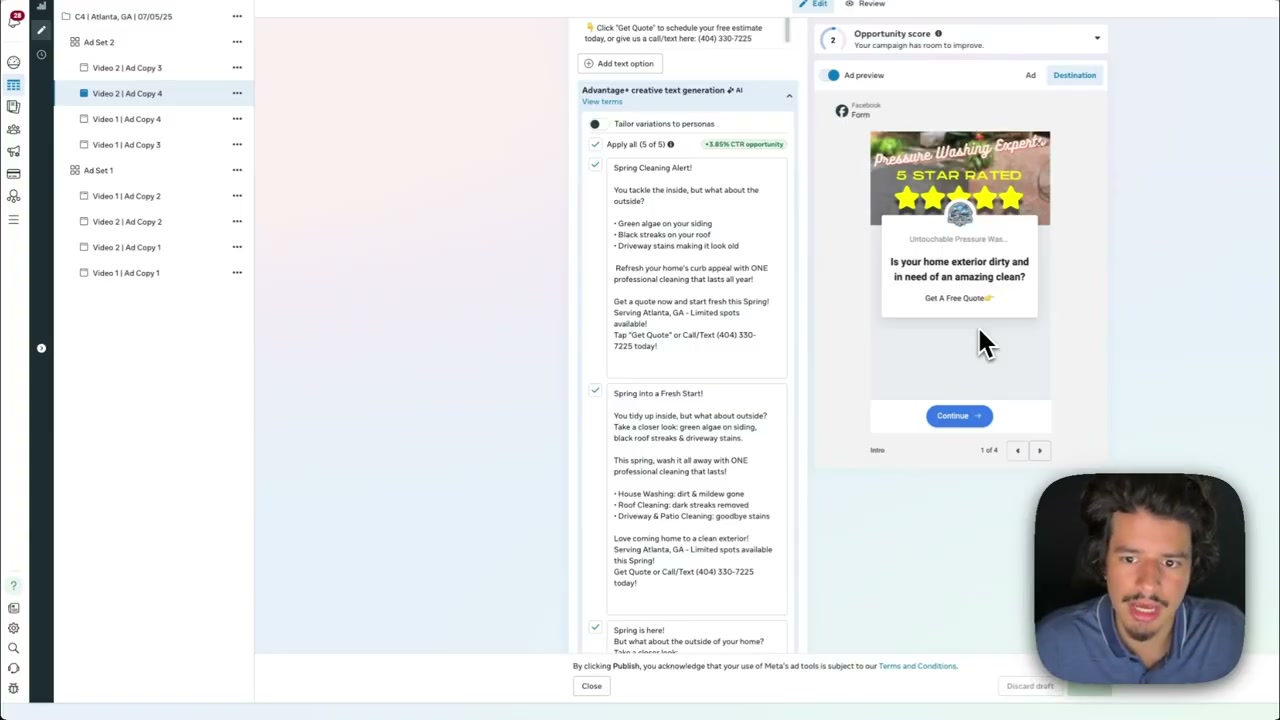 Comparison of messenger vs instant form lead quality metrics