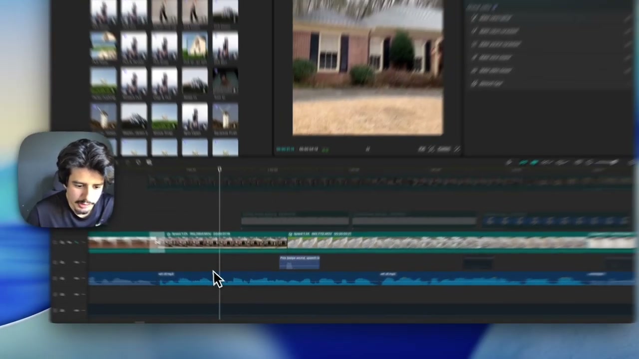 CapCut timeline showing transition placement between video clips