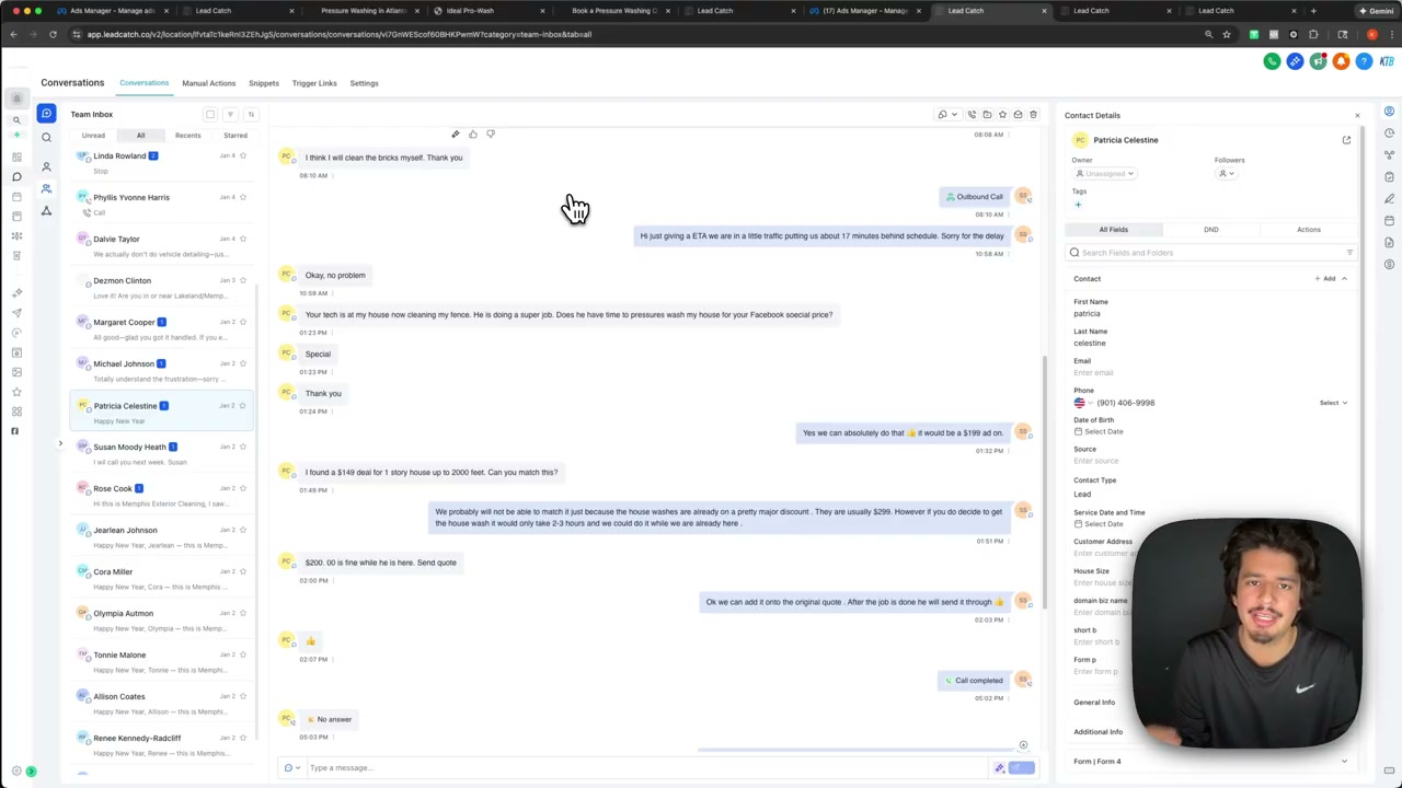 CRM dashboard with invoice and client management interface